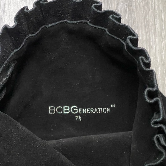 BCBGeneration Black Leather Over The Knee Boots - Picture 7 of 11